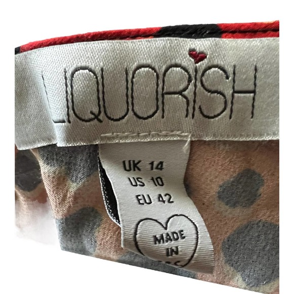 Liquorish Asos satin dress in multi polka dot Size 10 - Picture 3 of 4